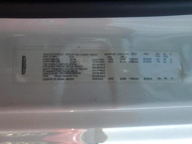 3AKJHHDR5LSMJ0152 - 2020 FREIGHTLINER CASCADIA 1 WHITE photo 10