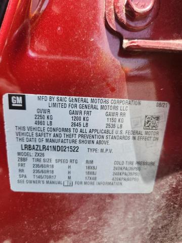 LRBAZLR41ND021522 - 2022 BUICK ENVISION PREFERRED Rot Foto 12