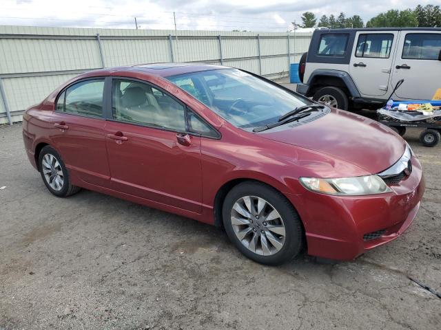 2HGFA16999H335951 - 2009 HONDA CIVIC EXL მუქწითელი ფოტო 4