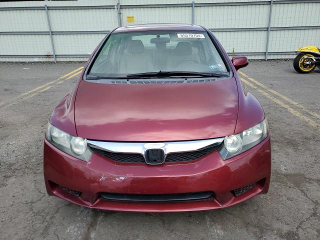 2HGFA16999H335951 - 2009 HONDA CIVIC EXL მუქწითელი ფოტო 5