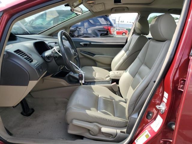 2HGFA16999H335951 - 2009 HONDA CIVIC EXL მუქწითელი ფოტო 7