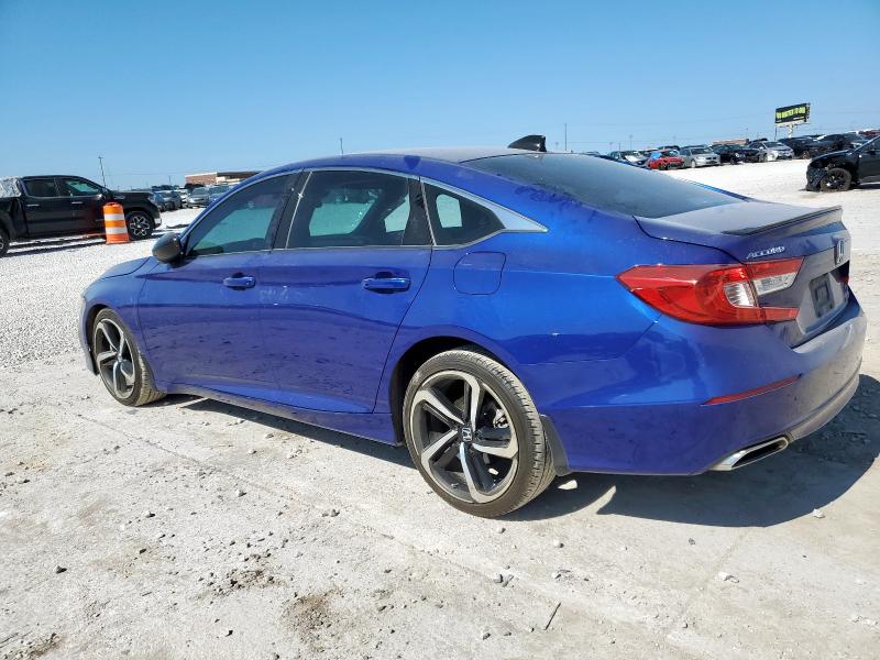 1HGCV1F33MA112606 - 2021 HONDA ACCORD SPORT BLUE photo 2