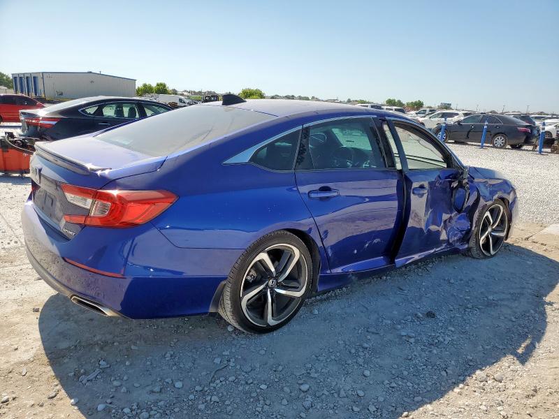 1HGCV1F33MA112606 - 2021 HONDA ACCORD SPORT BLUE photo 3