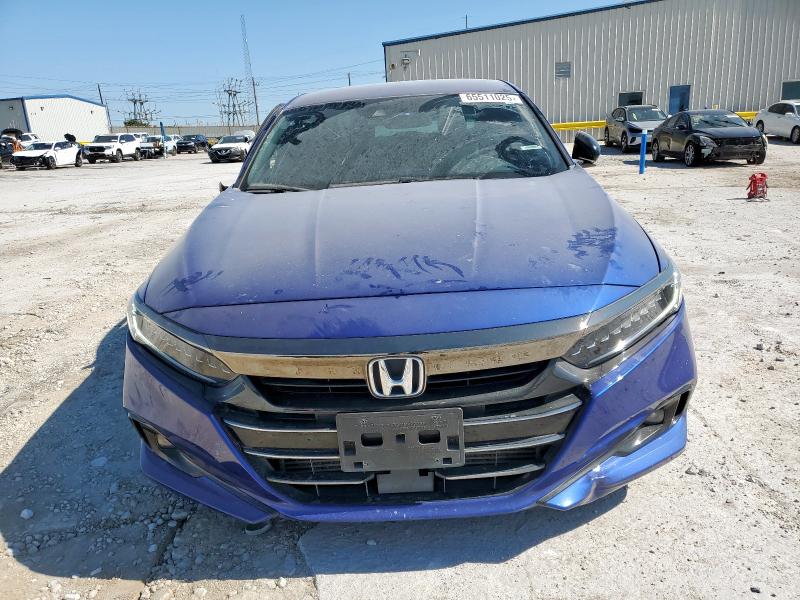 1HGCV1F33MA112606 - 2021 HONDA ACCORD SPORT BLUE photo 5