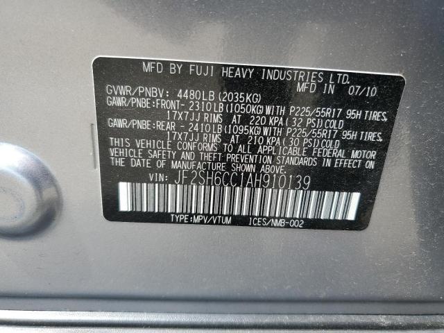 JF2SH6CC1AH910139 - 2010 SUBARU FORESTER 2.5X PREMIUM فضي صورة 13