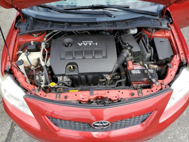 2T1BU4EE4AC397938 - 2010 TOYOTA COROLLA BASE წითელი ფოტო 11
