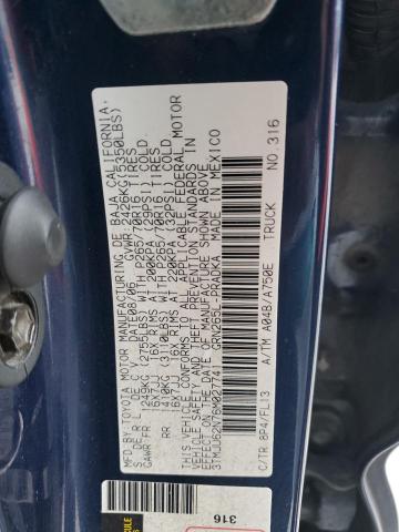 3TMJU62N76M027741 - 2006 TOYOTA TACOMA DOUBLE CAB PRERUNNER BLUE photo 12