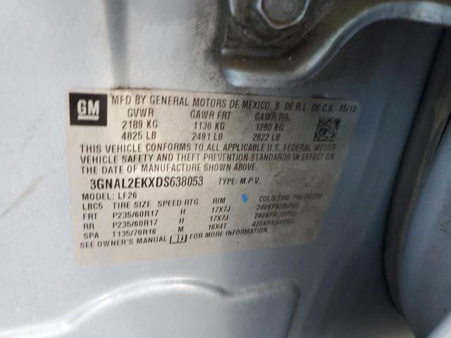 3GNAL2EKXDS638053 - 2013 CHEVROLET CAPTIVA LS 银色 照片 13