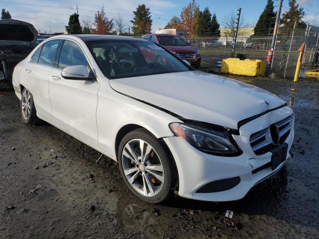 55SWF4KB9FU013319 - 2015 MERCEDES-BENZ C300 300 4MATIC WHITE photo 1