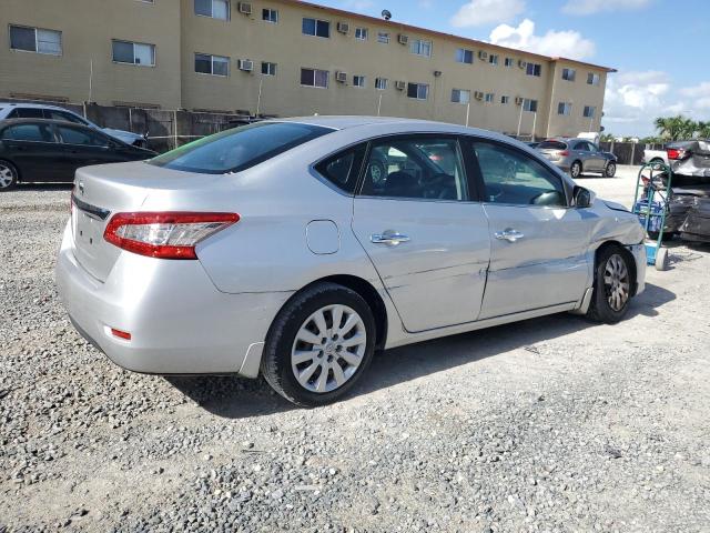 3N1AB7AP9FY368634 - 2015 NISSAN SENTRA S SILVER photo 3