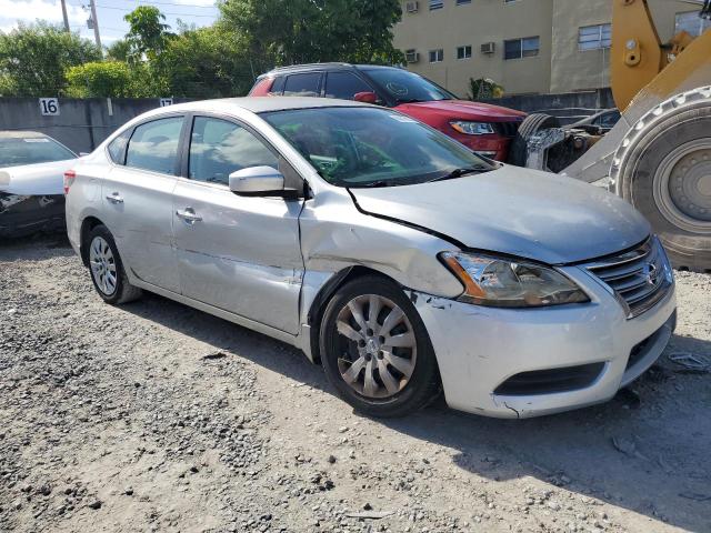 3N1AB7AP9FY368634 - 2015 NISSAN SENTRA S SILVER photo 4