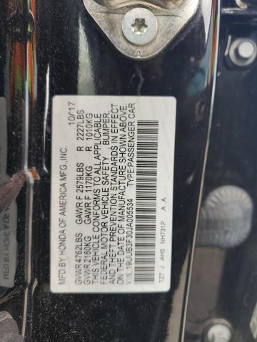 19UUB3F30JA005534 - 2018 ACURA TLX შავი ფოტო 12