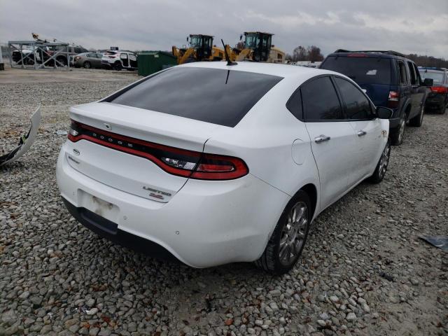 1C3CDFCB6ED861334 - 2014 DODGE DART LIMITED WHITE photo 4