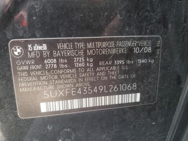 5UXFE43549L261068 - 2009 BMW X5 XDRIVE30I BLACK photo 14