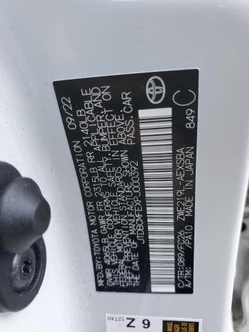 JTDBCMFEXPJ000392 - 2023 TOYOTA COROLLA LE Білий фото 12