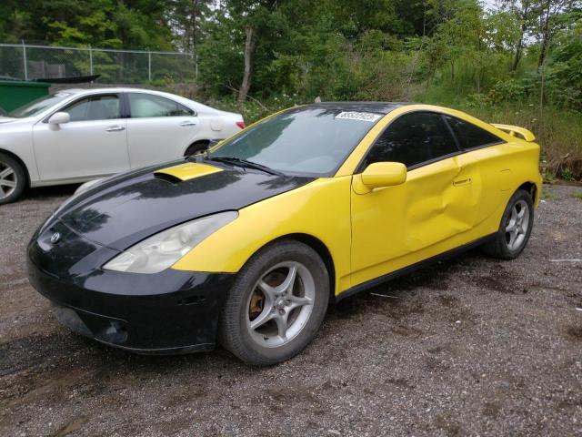 JTDDR32T620116368 - 2002 TOYOTA CELICA GT YELLOW photo 1