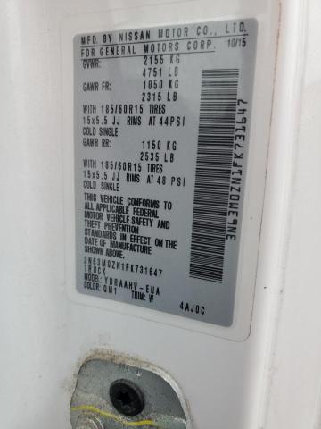 3N63M0ZN1FK731647 - 2015 CHEVROLET CITY EXPRE LT 白色 照片 14