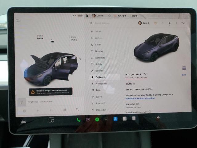 5YJYGDEF0MF261039 - 2021 TESLA MODEL Y 灰色 照片 9