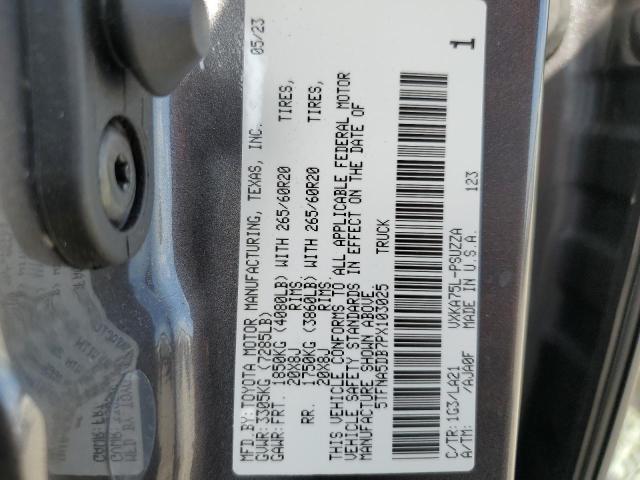 5TFNA5DB7PX103025 - 2023 TOYOTA TUNDRA CREWMAX PLATINUM CHARCOAL photo 12
