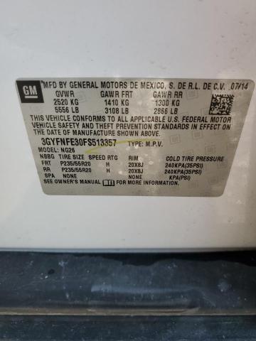 3GYFNFE30FS513357 - 2015 CADILLAC SRX PERFORMANCE COLLECTION Ağ foto 13