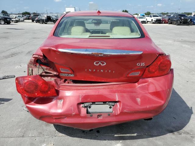 JNKBV61E37M724144 - 2007 INFINITI G35 RED photo 6