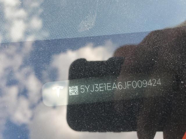 5YJ3E1EA6JF009424 - 2018 TESLA MODEL 3 Boz foto 12