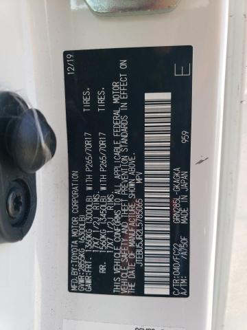 JTEBU5JR2L5785065 - 2020 TOYOTA 4RUNNER SR5/SR5 PREMIUM 白色 照片 13