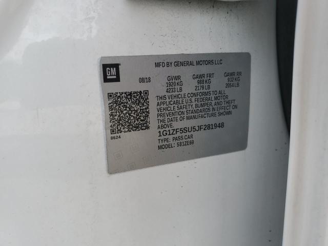 1G1ZF5SU5JF281948 - 2018 CHEVROLET MALIBU HYBRID 白色 照片 12