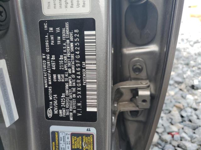 5XXGR4A69FG425528 - 2015 KIA OPTIMA SX GRAY photo 12