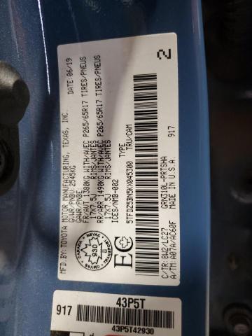 5TFDZ5BN5KX045300 - 2019 TOYOTA TACOMA DOUBLE CAB 蓝色 照片 12