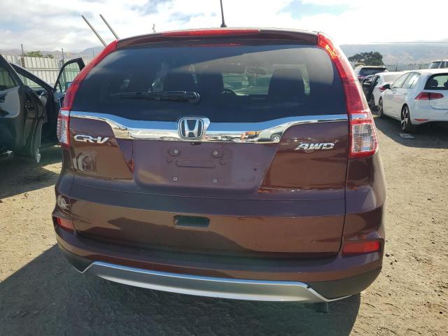5J6RM4H58GL110042 - 2016 HONDA CR-V EX BURGUNDY photo 6