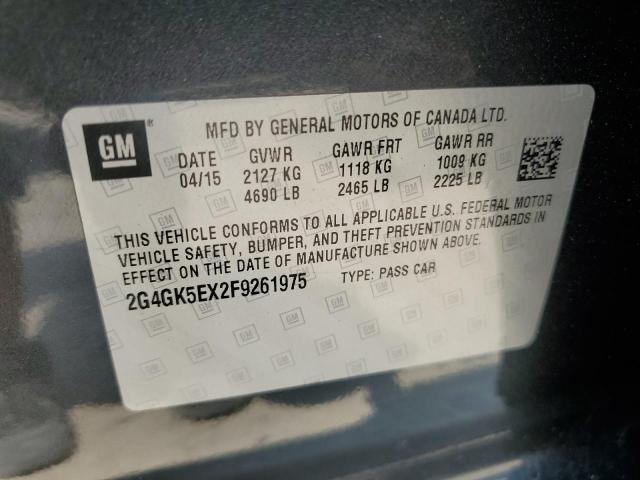 2G4GK5EX2F9261975 - 2015 BUICK REGAL 灰色 照片 12