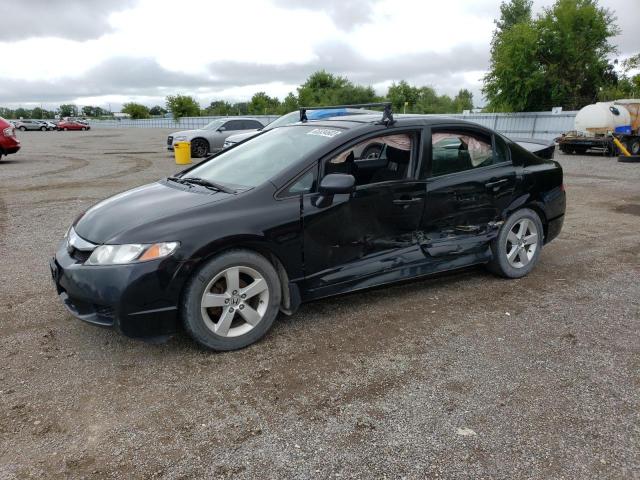 2HGFA16639H014462 - 2009 HONDA CIVIC LX-S BLACK photo 1