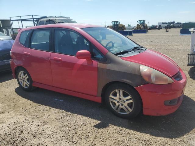 JHMGD38607S029430 - 2007 HONDA FIT S RED photo 4