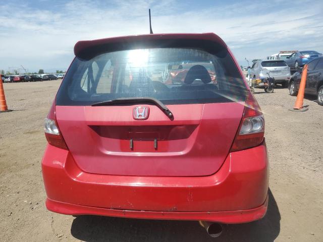 JHMGD38607S029430 - 2007 HONDA FIT S RED photo 6