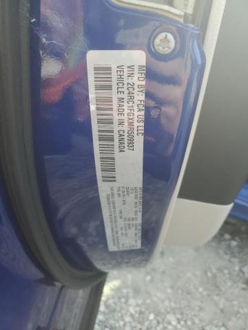 2C4RC1FGXMR509937 - 2021 CHRYSLER PACIFICA TOURING BLUE photo 21