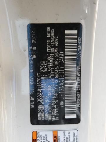 JF1ZNAA15D1710460 - 2013 TOYOTA SCION FR-S თეთრი ფოტო 12