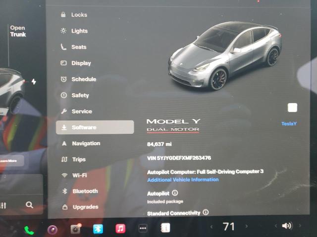 5YJYGDEFXMF263476 - 2021 TESLA MODEL Y Մոխրագույն լուսանկար 9
