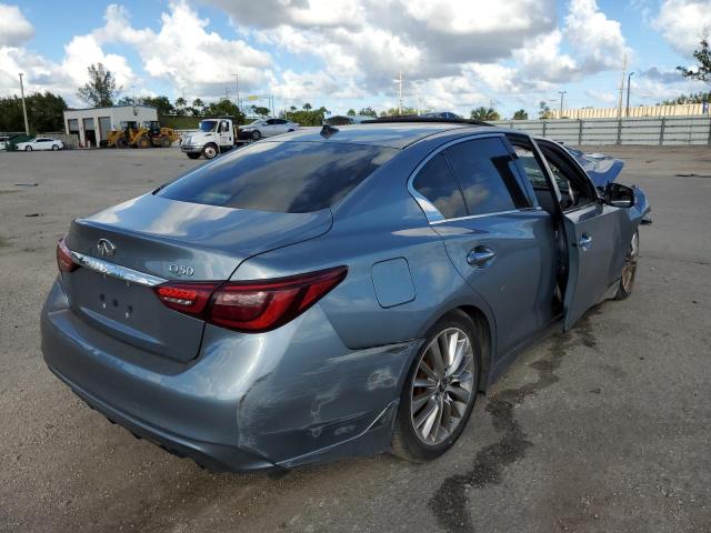 JN1EV7AP9KM513290 - 2019 INFINITI Q50 LUXE GRAY photo 4