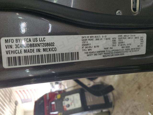 3C4NJDBBXNT208602 - 2022 JEEP COMPASS LATITUDE GRAY photo 13