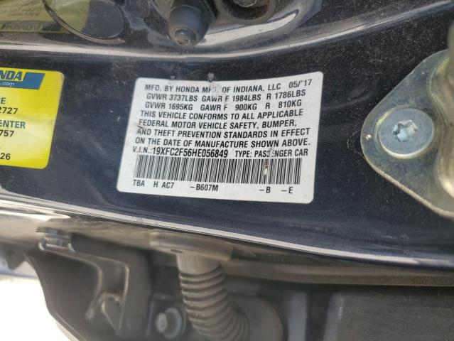 19XFC2F56HE056849 - 2017 HONDA CIVIC LX BLUE photo 12