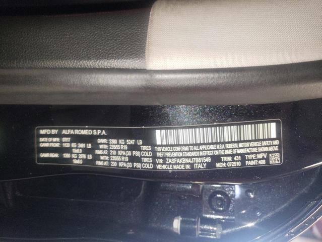 ZASFAKBN4J7B81549 - 2018 ALFA ROMEO STELVIO TI BLACK photo 13
