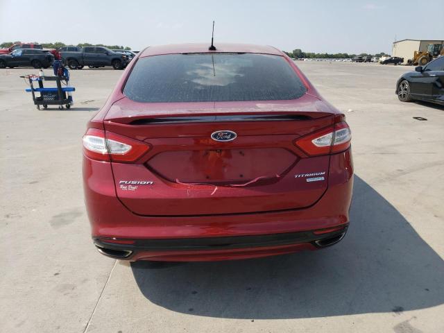 3FA6P0K94DR308589 - 2013 FORD FUSION TITANIUM RED photo 6