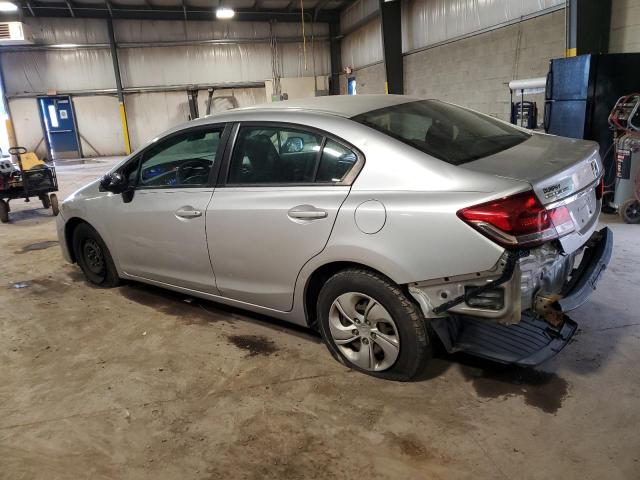 19XFB2F54DE282403 - 2013 HONDA CIVIC LX ვერცხლისფერი ფოტო 2