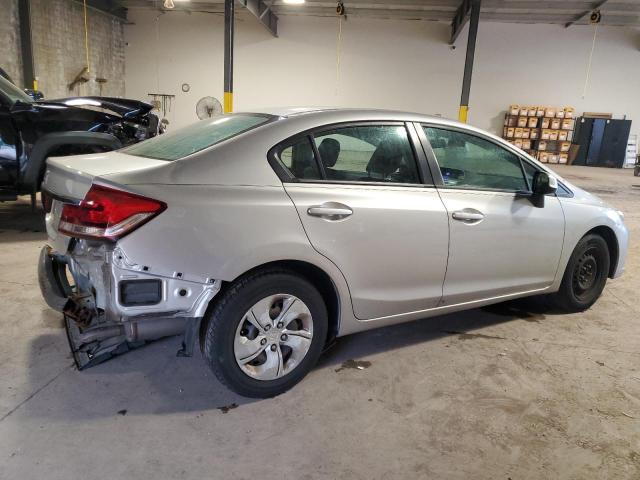19XFB2F54DE282403 - 2013 HONDA CIVIC LX ვერცხლისფერი ფოტო 3
