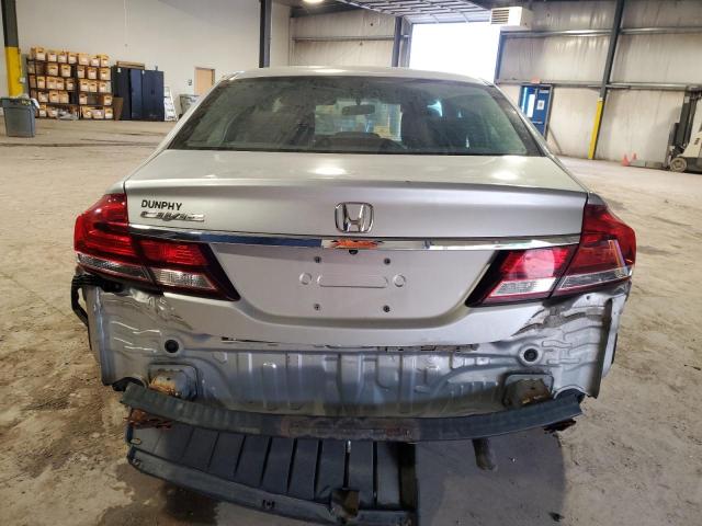 19XFB2F54DE282403 - 2013 HONDA CIVIC LX ვერცხლისფერი ფოტო 6