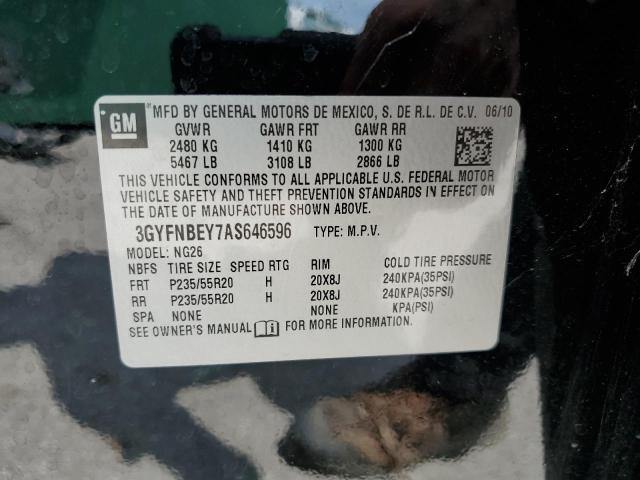 3GYFNBEY7AS646596 - 2010 CADILLAC SRX PERFORMANCE COLLECTION შავი ფოტო 13