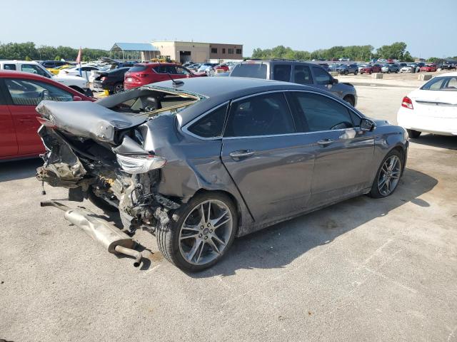 3FA6P0K92ER120901 - 2014 FORD FUSION TITANIUM GRAY photo 3