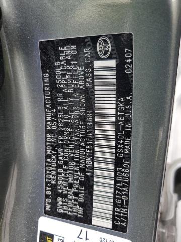 4T1BK1EB1EU114684 - 2014 TOYOTA AVALON BASE 绿色 照片 13