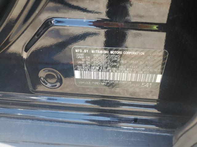 JA4AD2A38LZ045534 - 2020 MITSUBISHI OUTLANDER ES BLACK photo 13